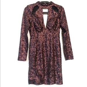 Charlotte Russe Sequin Cut Out Dress